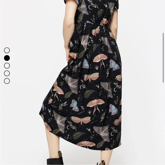 Disturbia Nightmoth Midi Shirt Dress Sz 12 - Picture 3 of 7